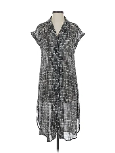 Pre-owned H By Halston Casual Dress In Gray