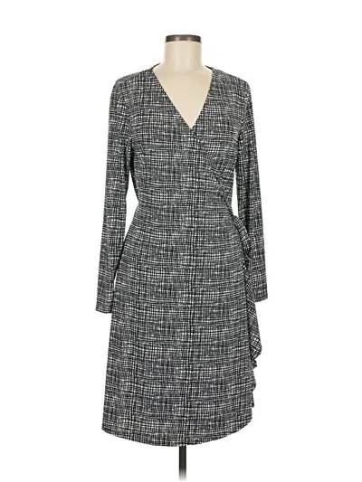 Pre-owned H By Halston Casual Dress In Gray