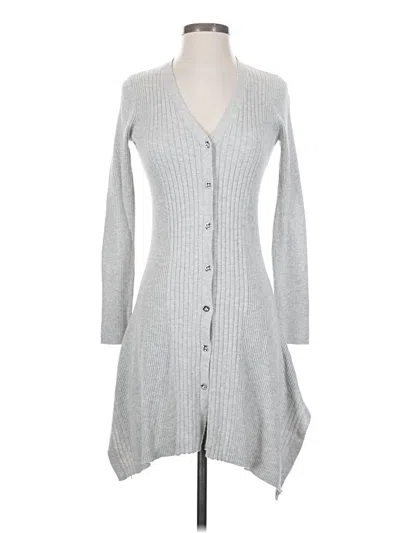 Pre-owned H By Halston Casual Dress In Gray