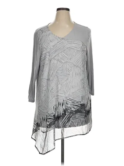 Pre-owned H By Halston Casual Dress In Gray