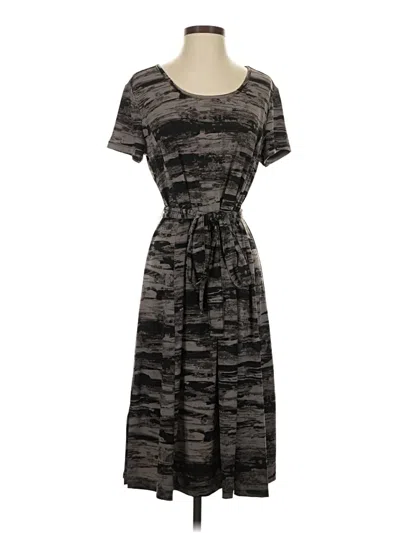 Pre-owned H By Halston Casual Dress In Gray