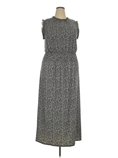 Pre-owned H By Halston Casual Dress In Gray