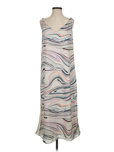 Pre-owned H By Halston Casual Dress In Gray