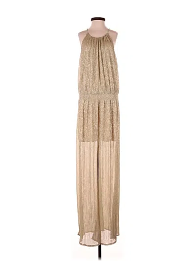 Pre-owned H By Halston Casual Dress In Tan