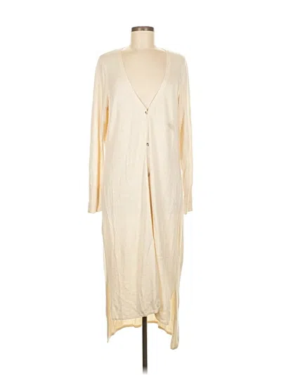 Pre-owned H By Halston Casual Dress In White