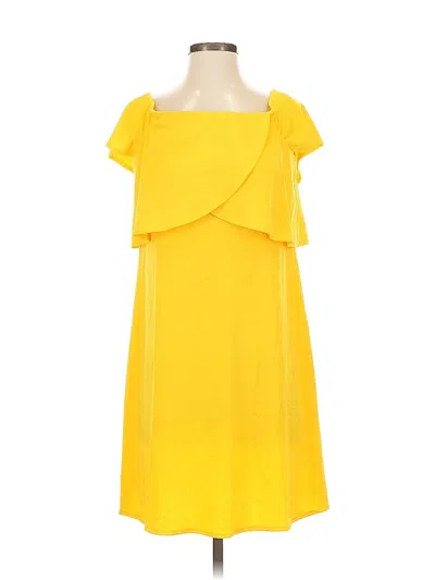 H By Halston Casual Dress In Yellow