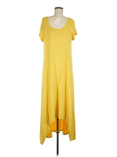 Pre-owned H By Halston Casual Dress In Yellow