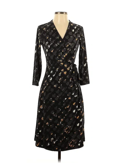 Pre-owned H By Halston Cocktail Dress In Black