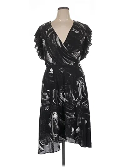 Pre-owned H By Halston Cocktail Dress In Black