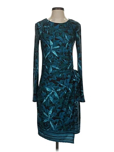 Pre-owned H By Halston Cocktail Dress In Blue