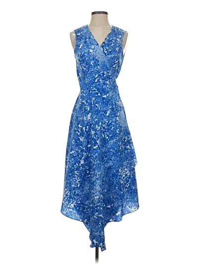 Pre-owned H By Halston Cocktail Dress In Blue