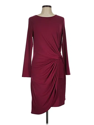 Pre-owned H By Halston Cocktail Dress In Burgundy