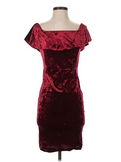 Pre-owned H By Halston Cocktail Dress In Burgundy