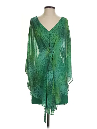 Pre-owned H By Halston Cocktail Dress In Green