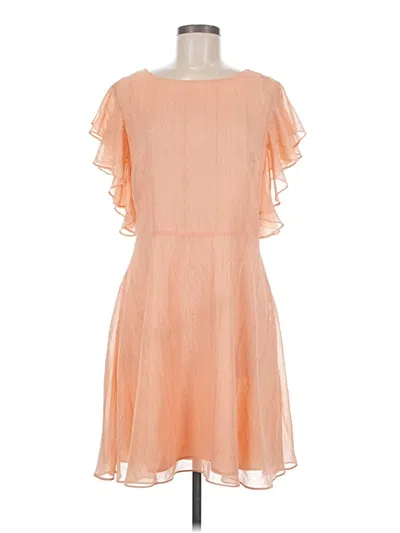 Pre-owned H By Halston Cocktail Dress In Orange