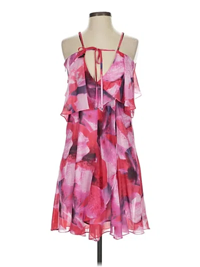 Pre-owned H By Halston Cocktail Dress In Pink