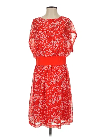 Pre-owned H By Halston Cocktail Dress In Red