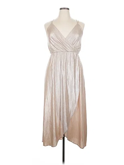 Pre-owned H By Halston Cocktail Dress In Silver