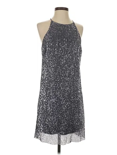 Pre-owned H By Halston Cocktail Dress In Silver