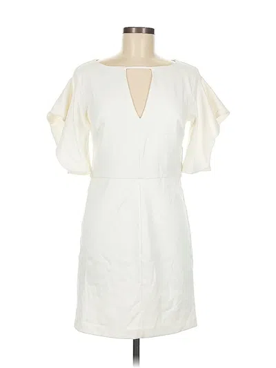 Pre-owned H By Halston Cocktail Dress In White