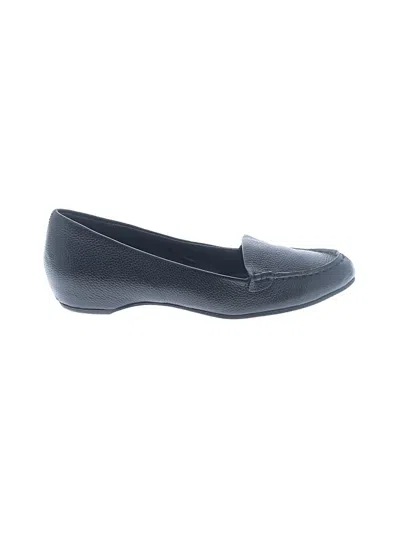 Pre-owned H By Halston Flats In Black