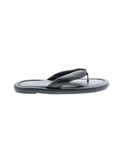 Pre-owned H By Halston Flip Flops In Black