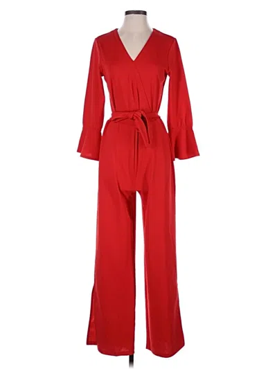 Pre-owned H By Halston Jumpsuit In Red