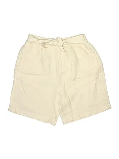 Pre-owned H By Halston Khaki Shorts In Ivory