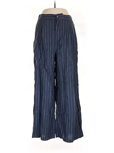 Pre-owned H By Halston Linen Pants In Blue