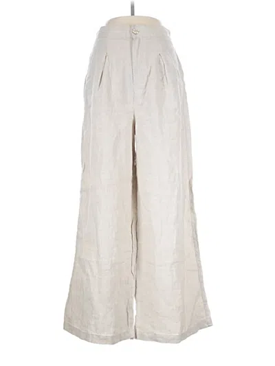 Pre-owned H By Halston Linen Pants In Ivory