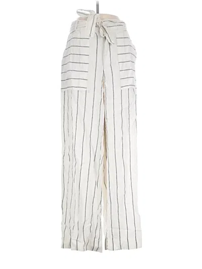 Pre-owned H By Halston Linen Pants In Ivory