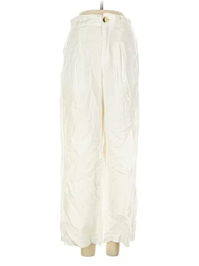 Pre-owned H By Halston Linen Pants In White