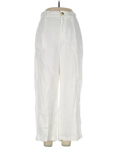 Pre-owned H By Halston Linen Pants In White