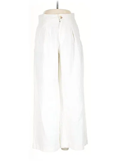 Pre-owned H By Halston Linen Pants In White