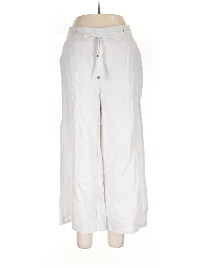 Pre-owned H By Halston Linen Pants In White