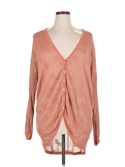 Pre-owned H By Halston Long Sleeve Blouse In Orange