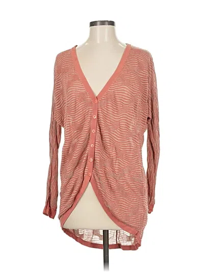 Pre-owned H By Halston Long Sleeve Blouse In Orange