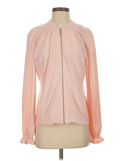 Pre-owned H By Halston Long Sleeve Blouse In Pink