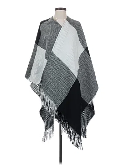 H By Halston Poncho In Gray