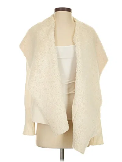Pre-owned H By Halston Poncho In White