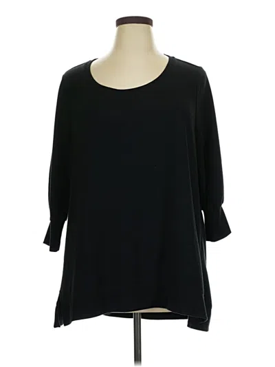 Pre-owned H By Halston Pullover Sweater In Black
