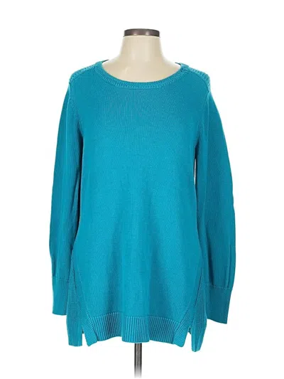 Pre-owned H By Halston Pullover Sweater In Blue