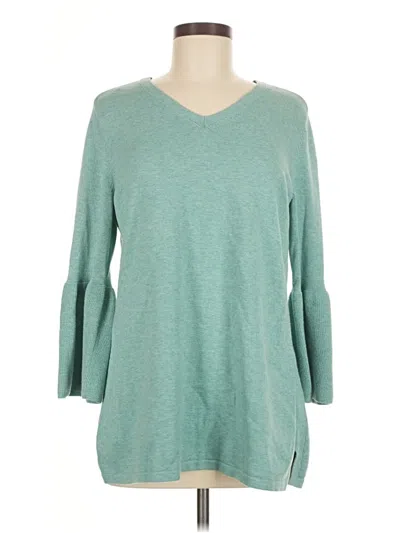 Pre-owned H By Halston Pullover Sweater In Blue