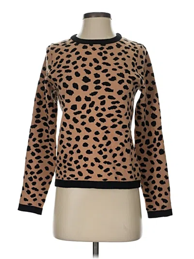 Pre-owned H By Halston Pullover Sweater In Brown