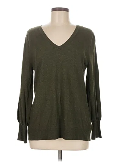Pre-owned H By Halston Pullover Sweater In Green