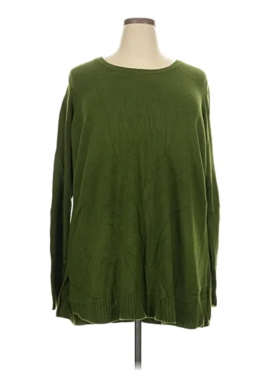 Pre-owned H By Halston Pullover Sweater In Green