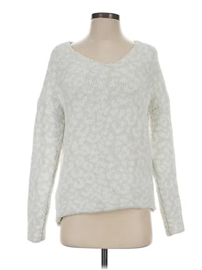 Pre-owned H By Halston Pullover Sweater In White