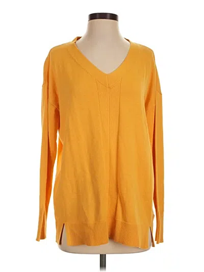 Pre-owned H By Halston Pullover Sweater In Yellow