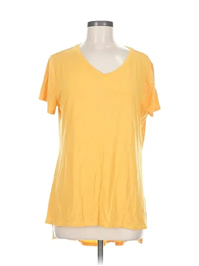 Pre-owned H By Halston Short Sleeve T-shirt In Yellow