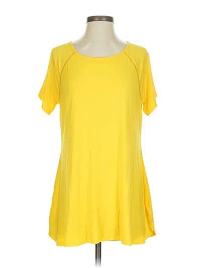 Pre-owned H By Halston Short Sleeve T-shirt In Yellow